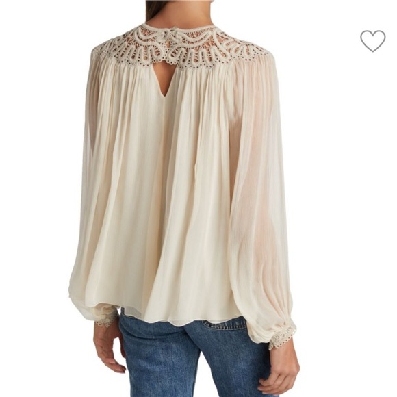 JONATHAN SIMKHAI Melanie Textured Cotton-Silk Blouse XS - Picture 2 of 13